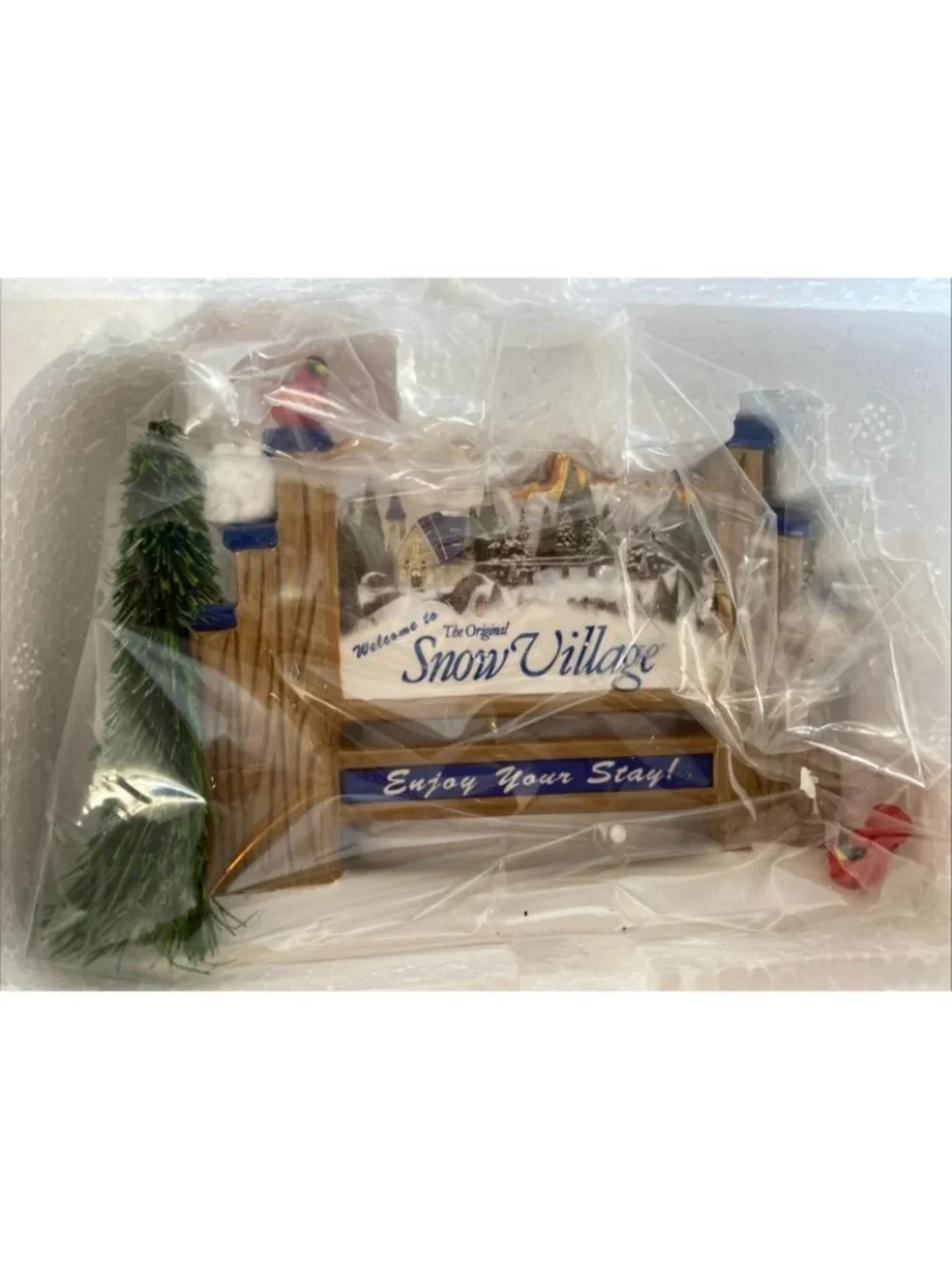Department 56 Welcome to Snow Village Population Sign SNOW VILLAGE 55155 NIB
